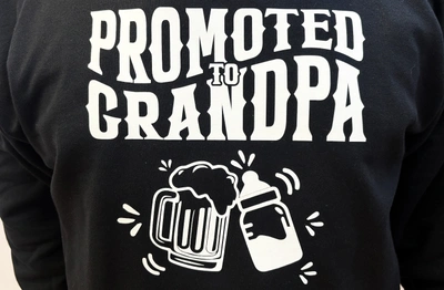 Promoted to Grandpa Iron-on Graphic