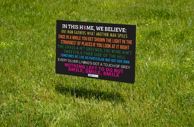 Grateful Dead- In Our Home Lawn Sign 24" x 16" (with stakes)