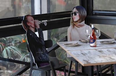 Life Size Seated Cutouts for Dinner Table
