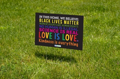 In Our Home Lawn Sign 24" x 16" (with stakes)