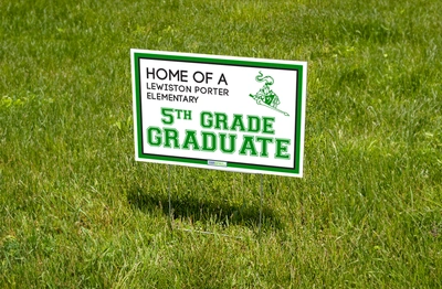 Lewiston Porter Elementary 5th Grade Graduate Lawn Sign (Stake Included)
