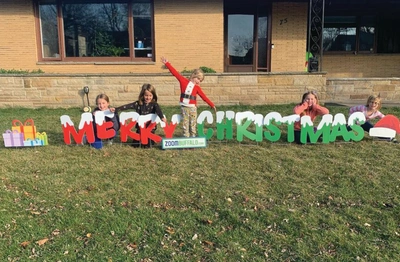 Merry Christmas Lawn Sign Kit (includes stakes)