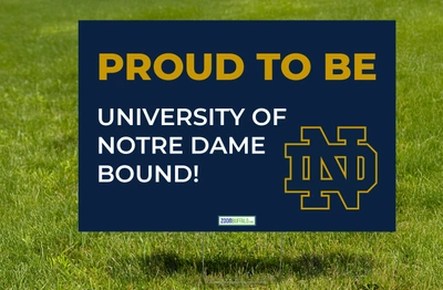 University of Notre Dame Bound Lawn Sign (Stake Included)