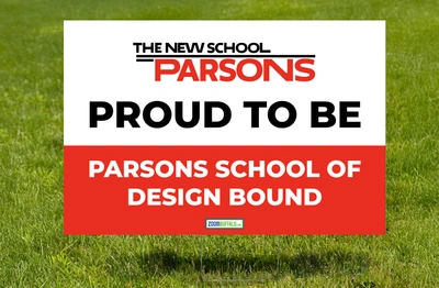 Parsons School of Design Bound Lawn Sign (Stake Included)