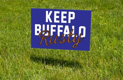 Keep Buffalo Rusty Sign (Stake included)