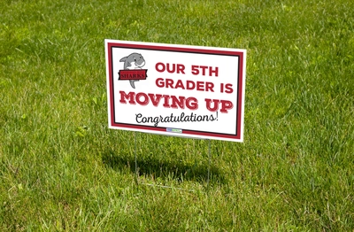 Sheridan Hill Moving Up lawn sign (stakes included)