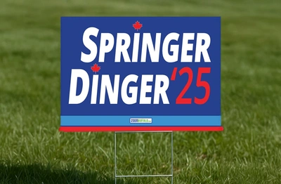 Springer Dinger '25 lawn sign
