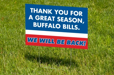 Thank you Buffalo Bills Sign (Stake included)