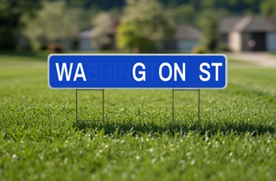 Wagon Street Sign with stake (2 pack)