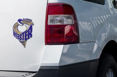 Webster Cyclones Weather-proof die cut stickers