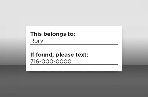 Personalized "If Found, Please Text" Stickers 1