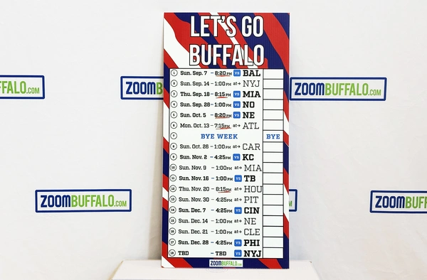 Buffalo 2026 Schedule Lawn Sign 1