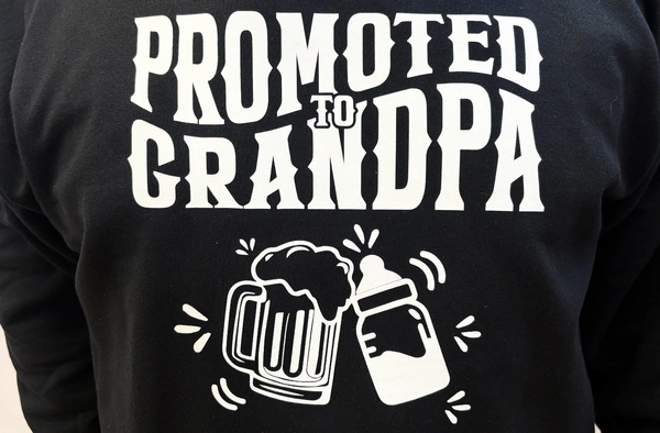 Promoted to Grandpa Iron-on Graphic 2