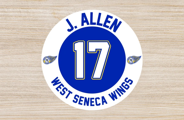 Hockey Club Custom Player Number Stickers 1
