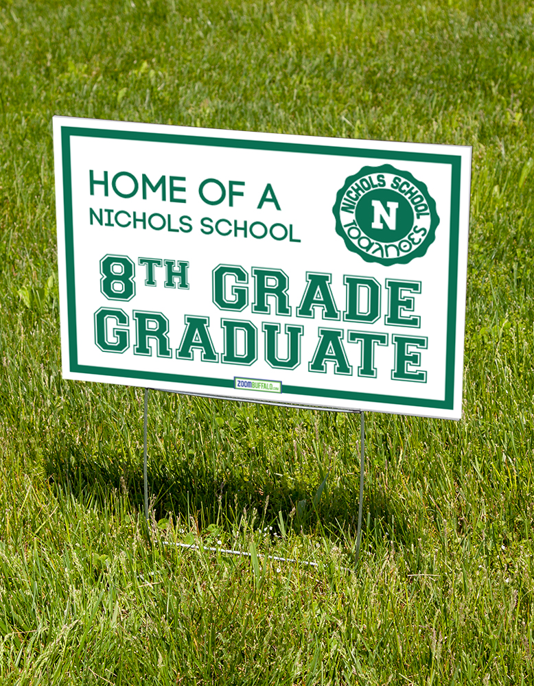 Nichols 8th Grade Graduate Lawn Sign (Stake Included) Nichols 8th Grade Graduate Lawn Sign (Stake Included)