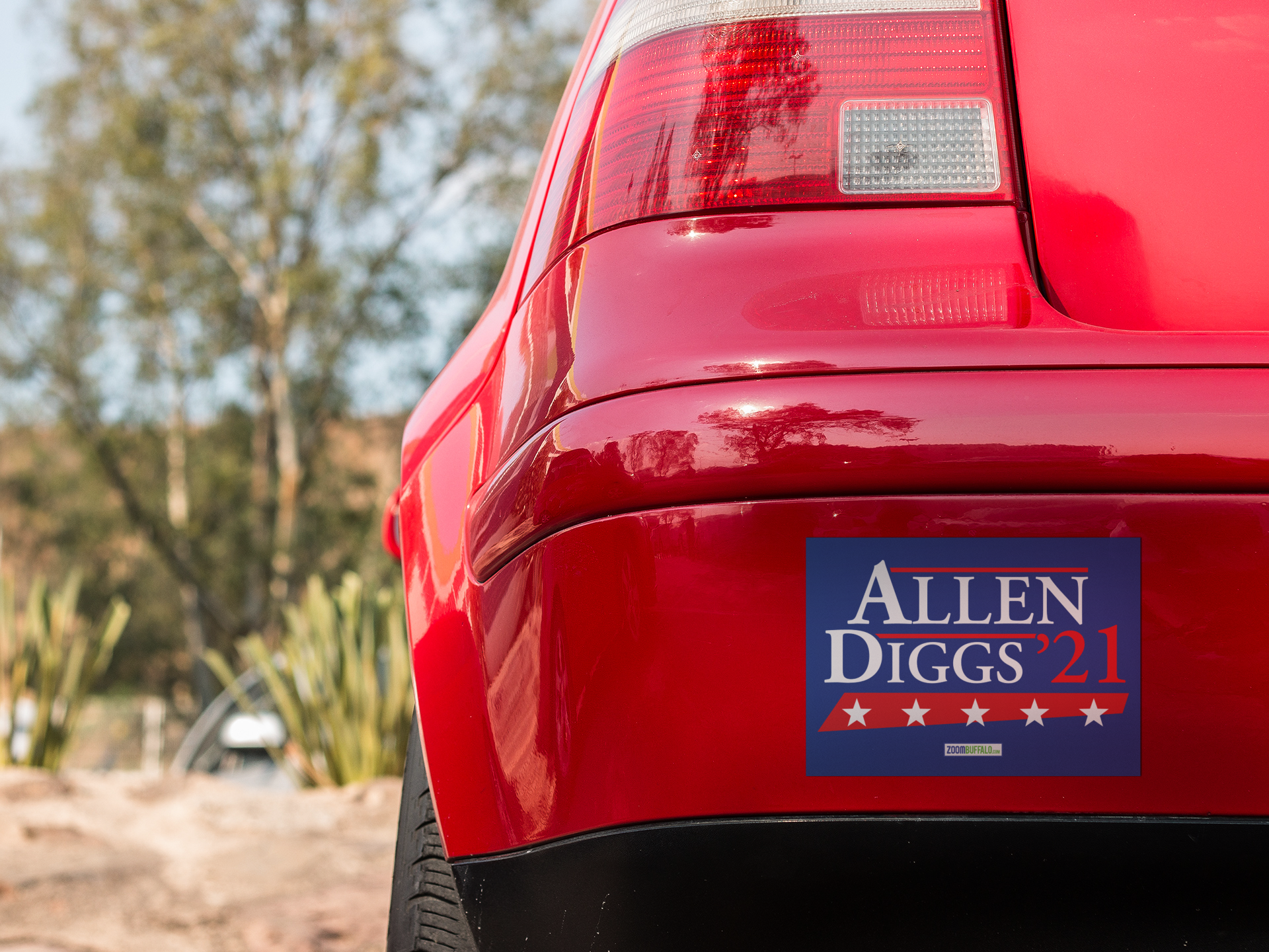 Allen Diggs '21 Bumper Sticker (Blue, Red, White, or 3 pack of all color options) - 5 Allen Diggs '21 Bumper Sticker (Blue, Red, White, or 3 pack of all color options) - 5